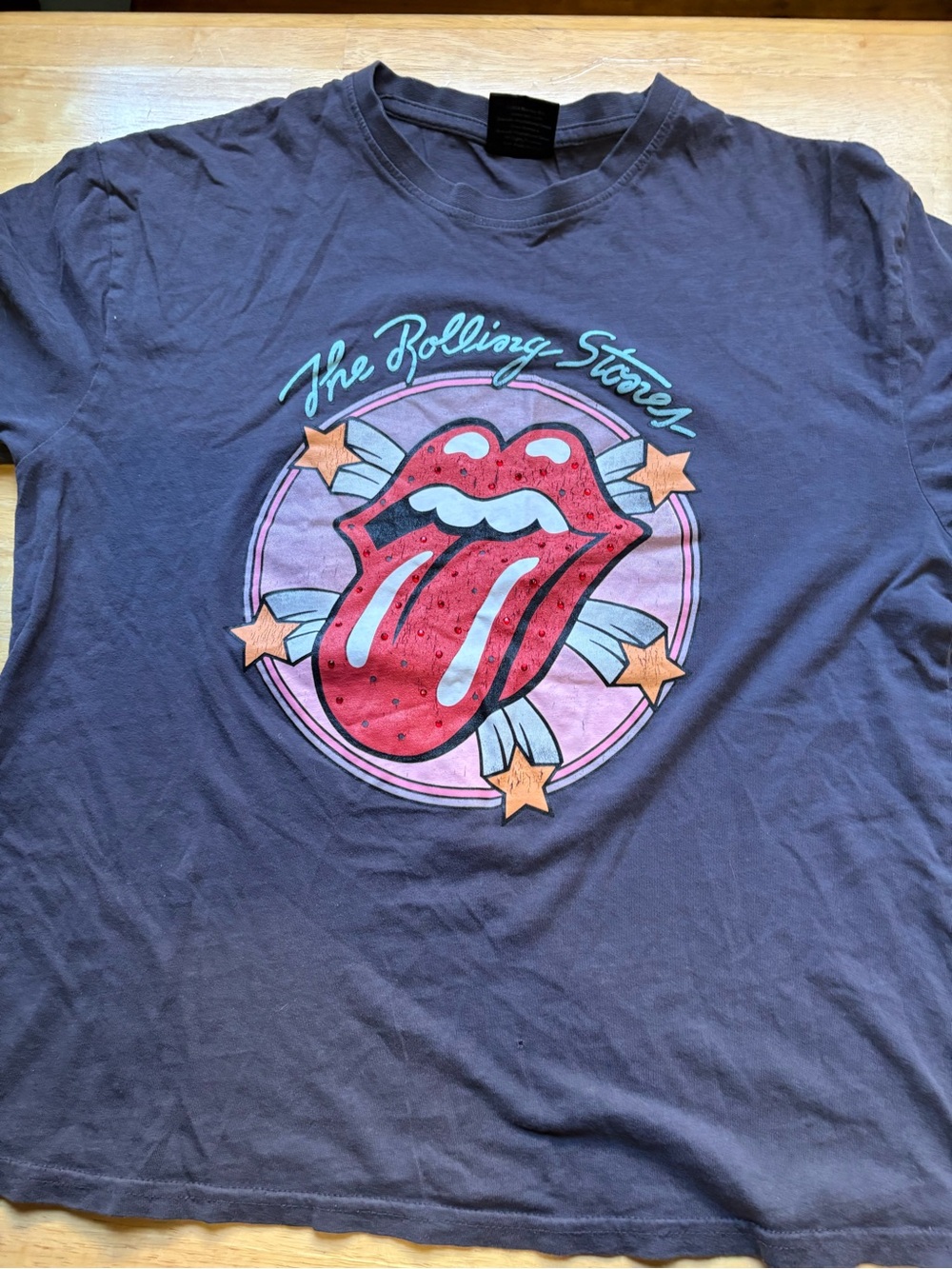 The Rolling Stones Graphic Tee - Purple with Red Tongue